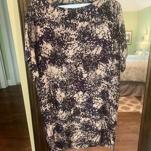 Club Monaco Black and White 3/4 Sleeve Boxy Blouse